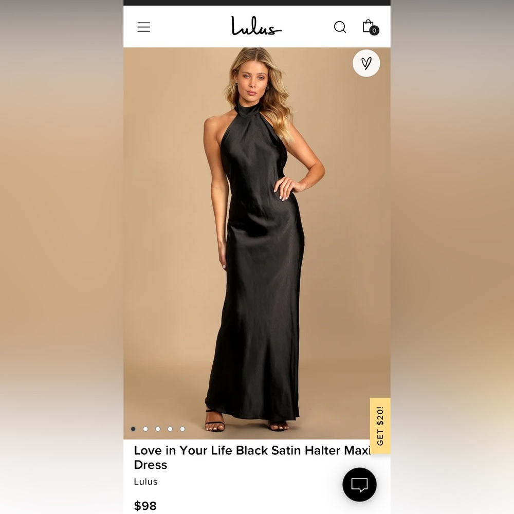 Brand new never worn (tags on) elegant satin maxi dress from lulus!!